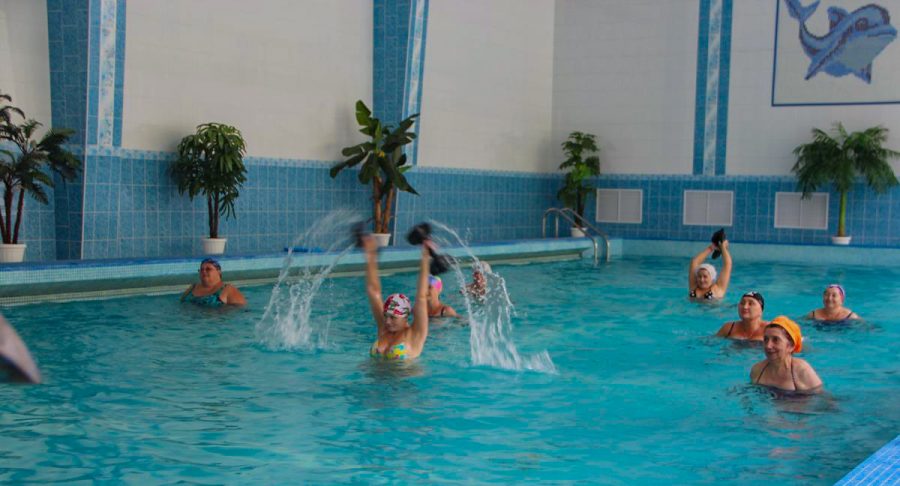 Аквааэробика в санатории Калинина в городе Ессентуки - фотография